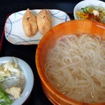 かめ家 - 湯つきうどんセット(税込750円)