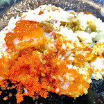 Mitakazushi - 特上生ちらし（大盛り）寿司飯にイクラ・ウニ・カニ肉・トビッコをまぶして・・・