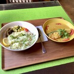 スプーンソング - 【2022年6月23日(木)】鮭のマッパス(カレー)とナッツプラオプレート