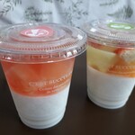 パティスリーサワダ - 桃杏仁(450円)&メロン杏仁(480円)