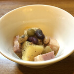 酒食・一楽 - 晩酌セットのお通し