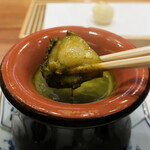 天婦羅 みやしろ - 活け鮑のしゃぶしゃぶ