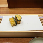 天婦羅 みやしろ - とうもろこしの芯の天ぷら