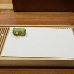 天婦羅 みやしろ - アスパラガスの根っこの天ぷら