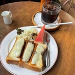 みずさわ珈琲店 - インディアンチーズトーストモーニング