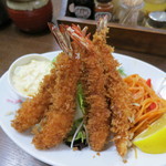 洋食の朝日 - 海老フライ、何と１０００円！