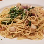 タベルナ キンタ - 小柱と水菜のアンチョビ風味 スパゲッティ
