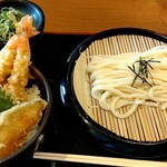 さぬき庵 - 7/8 天丼とざるうどんのセットです。