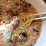 らぁめん道場黒帯 風神 - 平打ち麺