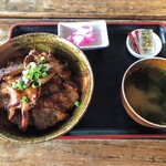 Kafeenusanjuurokudo - カフェN36°　「穂高こだわりみそ漬け豚丼」1518円