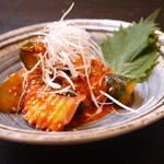 Akashi octopus with chojan sauce