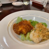 萬珍樓 本店 - 海老チリとイカの海老詰め