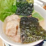 Shichiri Nyaki Horumo Mbuta Kichi - ★豚醤油ラーメン 480円 豚骨でも無ければ醤油でも無く存在感の無い味！チャーシューも半分が脂とスジ！