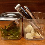 ラーメン 東雲亭 - ニラ、ニンニク