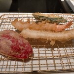 博多天ぷら たかお - 季節野菜天定食1200円