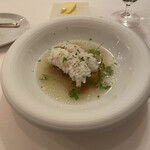 ラ・トゥーエル - 淡路産ハモ、カモナス、タピオカ、蕎麦のみのリゾット、ハモのダシ。