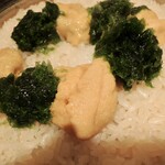 分とく山 - うにと青のりのごはん