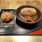 Sushi Akagi - あん肝と奈良漬物と手巻き用シャリ