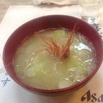 喜寿司 - H25.03  甘海老の味噌汁【溺れる海老】