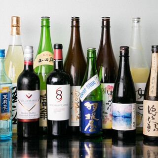 定番から希少銘柄まで、多彩な品揃えが自慢のドリンクメニュー