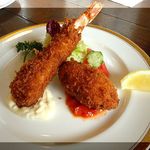 カニクリームコロッケとエビフライ