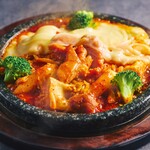 Stone plate cheese dakgalbi