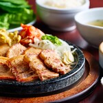 石板韩式烤猪五花肉套餐