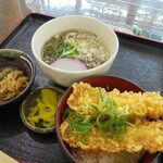 道の駅 あいの土山 - オーダーしたミニ天丼セット