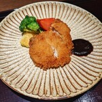 大洗料理つかさ - 大洗産はまぐりフライ 自家製ウスターソース