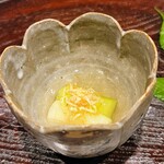 日本料理 研野 - 青ずいきのお浸し