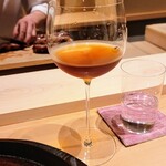 日本料理 研野 - 紹興酒は10年物に加水して飲みやすくしてある
