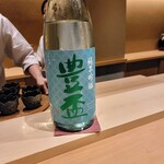 日本料理 研野 - 豊盃純米吟醸涼風、青森県弘前市三浦酒造