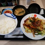 Matsuya - 回鍋肉定食キムチ(ライス大盛)