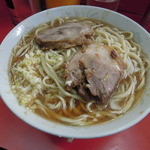 ラーメン二郎 - ラーメン(ニンニク多め、野菜無し)