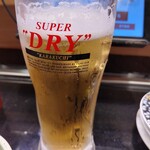 回し寿司 活 活美登利 - 先ずは、生ビール