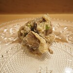 うを徳 - 白酢和え（蒟蒻・枝豆・白海老・冬菇）