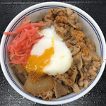 Yoshinoya - 温玉をのっけた朝牛セット