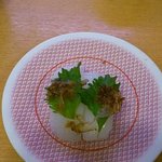 Kappa sushi - イカに大葉と鰹節