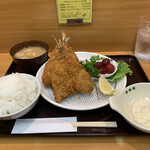 Teishokuya Iwai - 肉厚アジフライ定食(2匹)