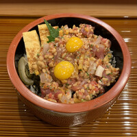 江戸前 寿し政 別館 - 納豆まぶし・とび子&うずら玉子追加（計1,260円）2022.7