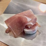 37+1 - 朝、庭で採れた無花果と、自家製生ハム(2年熟成)