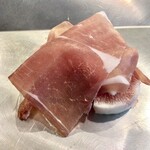 37+1 - 朝、庭で採れた無花果と、自家製生ハム(2年熟成)