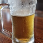 アバイディングクラブゴルフソサエティ レストラン - 大ジョッキ…呑んでも飲んでも汗で出ちゃうね。外は35℃