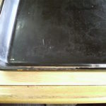 あほだら亭 - 初めて気づいた年季の入ったお盆。