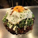 Oosaka Okonomiyaki Hide - 英スペシャル（豚玉・九条ねぎ・目玉焼き）　1,200円