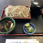 手打ちそば 水沢 - 鴨汁せいろ、1,200円。