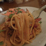 デリツィオーゾ フィレンツェ - リングイネ　限定１０食　渡り蟹のトマトクリームソース；麺はこんな感じ