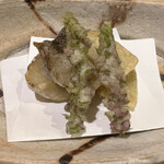 味ひろ - [揚げ物]
      鮑かりんとう揚げ、穂紫蘇