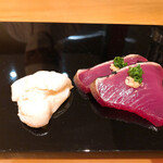 Sushi Nishimura - イシカゲ貝と鰹のたたき