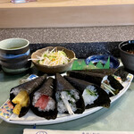 鮨亀 - 選べる手巻き定食 手巻き５本１２００円＋１本追加２５０円